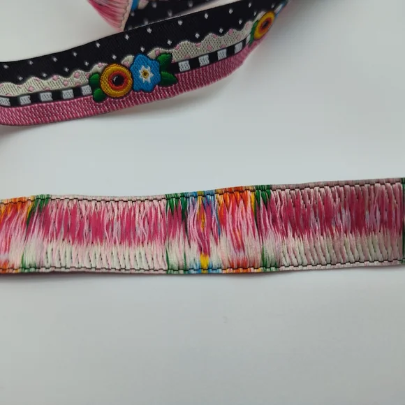 Floral Patterned Ribbon - Pink, Blue, Yellow - Picture 6 of 6